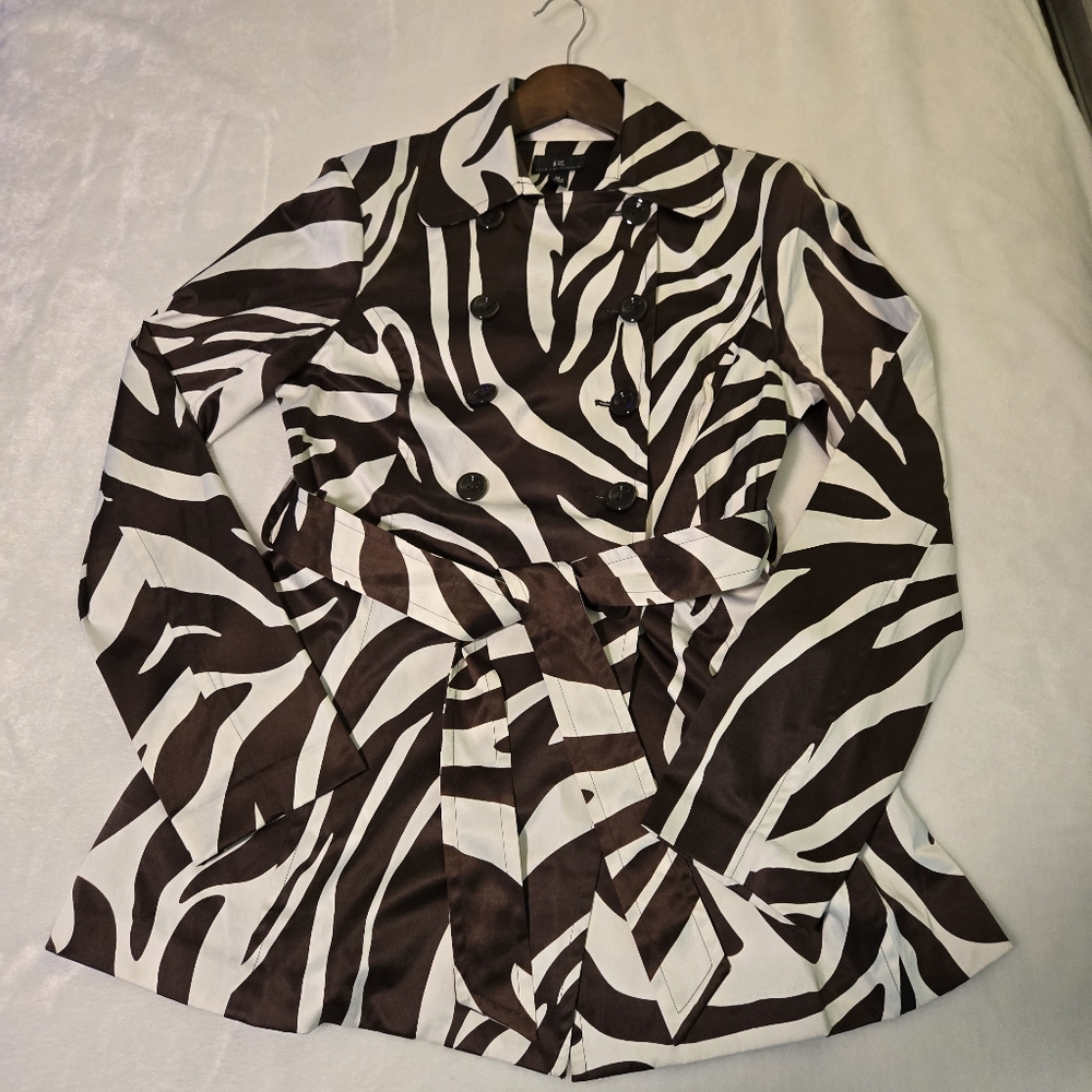 IZ BYER Zebra Print Light‎ Weight Jacket Size XL